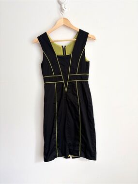 Marc New York Andrew Marc Neon Lime Mesh Bodycon Dress Y2K Indie Sleaze 4